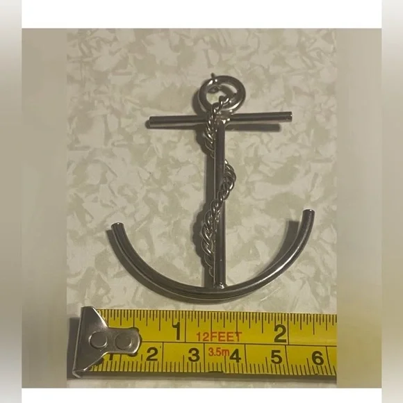 MAKE AN OFFER 🍒 Vintage Costume Anchor Statement Pendant #7284 - Picture 4 of 6